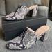 J. Crew Shoes | J. Crew Sophie Mule In Snake Print | Color: Black/Gray | Size: 6.5