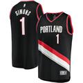 Men's Fanatics Branded Anfernee Simons Black Portland Trail Blazers Fast Break Replica Jersey - Icon Edition