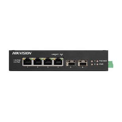 Hikvision DS-3T0506HP-E/HS 4-Port Gigabit PoE+ Com...