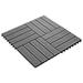 VidaXL Decking Tile Interlocking Flooring Tile Deep Embossed WPC 1 sqm Wood in Brown | Wayfair 45035