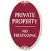 SmartSign Private Property - No Trespassing High Intensity Reflective Signature Sign Aluminum in Red/Indigo | 18 H x 12 W x 0.63 D in | Wayfair