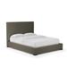 Tandem Arbor Sloan Solid Wood Panel Bed Wood and /Upholstered/Polyester/Linen in Gray | 51.75 H x 87.5 W x 96.5 D in | Wayfair