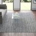 Black/Gray 94 x 27 x 0.03 in Indoor/Outdoor Area Rug - Wade Logan® Agostinho Floral Flatweave Silver/Black Indoor/Outdoor Area Rug | Wayfair