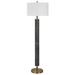 Everly Quinn Markee 62.75" Traditional Floor Lamp Metal in Black/White/Yellow | 62.75 H x 19 W x 19 D in | Wayfair F8DBC4A67A804AA4B32FC6EEEA013BC0