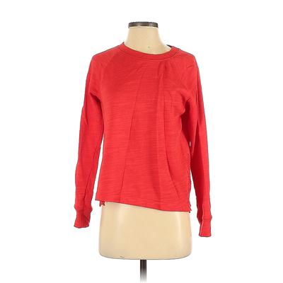 J.Crew Factory Store Sweatshirt: Red Solid Tops - Women's Size X-Small