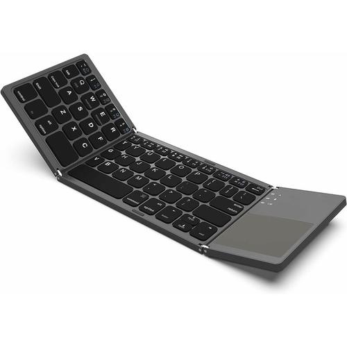 Mini Faltbare Bluetooth-Tastatur USB-Aufladung Bluetooth 3.0 mit Touchpad Drahtlose Tastatur