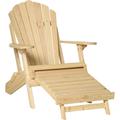 Fauteuil de jardin Adirondack pliable - repose-pied rétractable - bois pin pré-huilé coloris