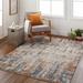 Cashi 5'3" x 7'3" Modern Mocha/Black White/Off White/Dark Brown/Clay/Ivory/Charcoal/Black/Blue/Tan Area Rug - Hauteloom