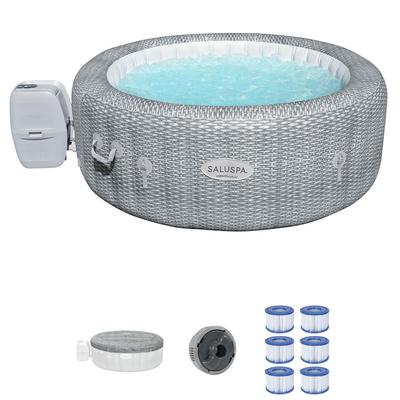 Bestway SaluSpa AirJet Honolulu Hot Tub & 12 Coleman SaluSpa Type VI Cartridges - 96.46