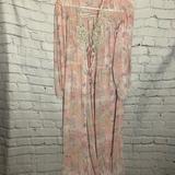 Free People Intimates & Sleepwear | Free People Intimates Pink Floral Sheer Robe/Coverup | Color: Cream/Pink | Size: S/Xs