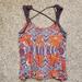 Free People Tops | Free People Floral Embroidered Strap Flowy Tank Top | Color: Purple/Red | Size: M