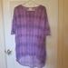 Lularoe Tops | Lularoe Purple W/ White Polkadots Irma Scoop Neck Tunic Flowy High Low Sz Small | Color: Purple | Size: S