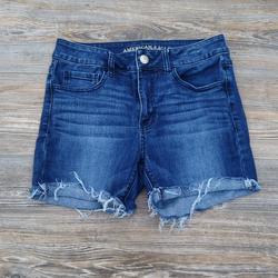 American Eagle Outfitters Shorts | American Eagle Outfitters Cut Off Hi-Rise Artist Super Stretch Jean Shorts | Color: Blue | Size: 8
