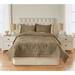 Embroidered Velvet Quilt Set by BrylaneHome in Beige (Size FL/QUE)