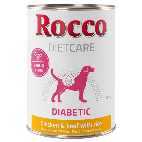 12x400g Diet Care Renal Rocco Spezialhundefutter bei Diabetes Huhn & Rind mit Reis