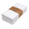 Urban Villa White Napkins 46x46 CMS Casement Weave Premium Quality Dinner Napkins 100% Cotton Set of 12 Cloth Napkins with Mitered Corners, Durable Hotel Quality, Pre-washed.