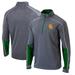 Men's Columbia Heathered Gray/Green Baylor Bears Omni-Wick Shotgun 2.0 Quarter-Zip Pullover Top