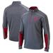 Men's Columbia Heathered Gray/Crimson Oklahoma Sooners Omni-Wick Shotgun 2.0 Quarter-Zip Pullover Top