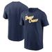 Men's Nike Navy Milwaukee Brewers City Connect Wordmark T-Shirt