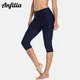 Anfilia-Jupe de bain à lacets pour femme avec leggings intégrés short de planche couleur unie