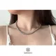 Collier élégant gris clair pour femmes chaîne en argent Sterling 925 de 4 à 10mm de 34 à 60cm de