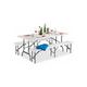 Picknicktisch mit Bänken 180x74 cm - Biertisch - Gartentisch - Klapptisch - Campingtisch - Klappbar