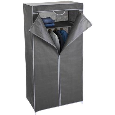 Stoff Kleiderschrank grau 160 cm - Stoffschrank Faltschrank Garderoben Schrank Image