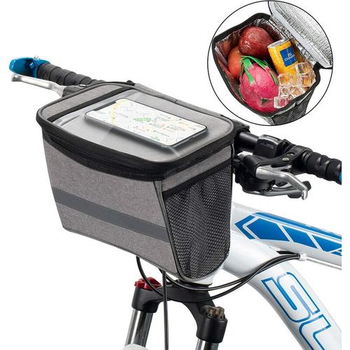 Thsinde - Fahrradlenkertasche, Fahrrad-Vorderkorb-Wärmespeichertasche, Rahmenrohrtasche mit