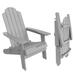 WINSOON All Weather HIPS Outdoor Folding Adirondack Chair Outdoor Garden Patio Chair