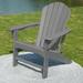 Outdoor Recycled Plastic Adirondack Chair-Grey