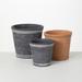 Sullivans Adobe Multicolor Ceramic Planter Set of 3, 7.25"H, 6.25"H & 5.25"H Black