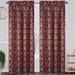 Magnolia Floral Jacquard Rod Pocket Window Panel and Valance, Sold Separately