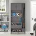 Wade Logan® Amaylee 76.65" H x 35.67" W x 15.39" D Sports Storage Cabinet Manufactured Wood in Gray | 76.65 H x 35.67 W x 15.39 D in | Wayfair