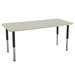 Factory Direct Partners La Madera Pro Rectangle Activity Table w/ Adjustable Super Legs Laminate/Metal in Gray | 31 H x 72 W x 24 D in | Wayfair