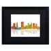 Trademark Fine Art Columbus Ohio Skyline II by Marlene Watson Framed Graphic Art Canvas, Wood | 16 H x 20 W x 0.5 D in | Wayfair MW0082-B1620BMF