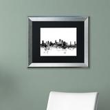 Trademark Fine Art 'Sacramento CA Skyline B&W' by Michael Tompsett Framed Graphic Art on Canvas in Black/White | 16 H x 20 W x 0.5 D in | Wayfair