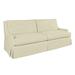 Lillian August Royce 87" Linen Recessed Arm Slipcovered Sofa w/ Reversible Cushions Linen in White | 37 H x 87 W x 37 D in | Wayfair