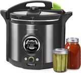 Presto Precise Digital Pressure Canner Stainless Steel/Metal in Black | 16 H x 16 W x 17.5 D in | Wayfair 02144