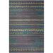 Blue/Green 168 x 120 x 0.19 in Area Rug - Foundry Select Anbria Moroccan Machine Woven Yellow/Blue/Green Area Rug Chenille | Wayfair