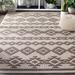 White 96 x 0.55 in Indoor Area Rug - Foundry Select Global 210 Area Rug In Beige/Dark Beig Polypropylene | 96 W x 0.55 D in | Wayfair