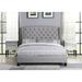 Three Posts™ Autrey Tufted Platform Bed Upholstered/Linen in Gray | 52 H x 69 W x 87 D in | Wayfair C576DF2BDD3743CC8FCD29BAD79933D8