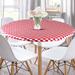 Gracie Oaks Vinyl Picnic Fited Tableclth Round Black 60 Inch Plastic/Vinyl in Red | 48 W x 48 D in | Wayfair D73E4FE8C73E4E6BAABEE4A1800ABFEA