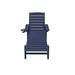Rosecliff Heights Grzedzinska Reclining Outdoor Lounge Adirondack Chair in Blue | 36.34 H x 25 W x 70 D in | Wayfair