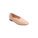 Extra Wide Width Women's The Ruby Flat by Comfortview in Nude (Size 7 1/2 WW)