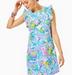 Lilly Pulitzer Dresses | Lilly Pulitzer Laina T-Shirt Dress L "Wish You Were Here" | Color: Blue/Pink | Size: L