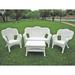 Bay Isle Home™ Wicker Resin Steel 4 Piece Lounge Seating Group Synthetic Wicker/All - Weather Wicker/Wicker/Rattan | 36 H x 51 W x 19 D in | Outdoor Furniture | Wayfair