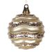 The Holiday Aisle® Stripe Candy Glitter Wave Ball Christmas Ornament Plastic in Brown | 6" H x 6" W x 6" D | Wayfair