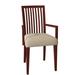 Saloom Furniture Skyline Slat Back Arm Chair Wood/Upholstered in Brown | 36 H x 20 W x 22 D in | Wayfair 24AU-Harvest-Oxford