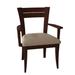 Saloom Furniture Skyline Ladder Back Arm Chair Wood/Upholstered in Brown | 34 H x 26 W x 21 D in | Wayfair 39AU-Harvest-Bounty