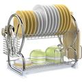 Panier à vaisselle Crémaillère dish en acier inoxydable 2 etageres Save Space (tube de baguettes +